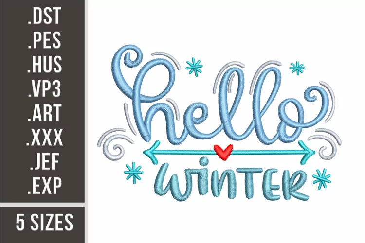 Hello Winter | Embroidery Design
