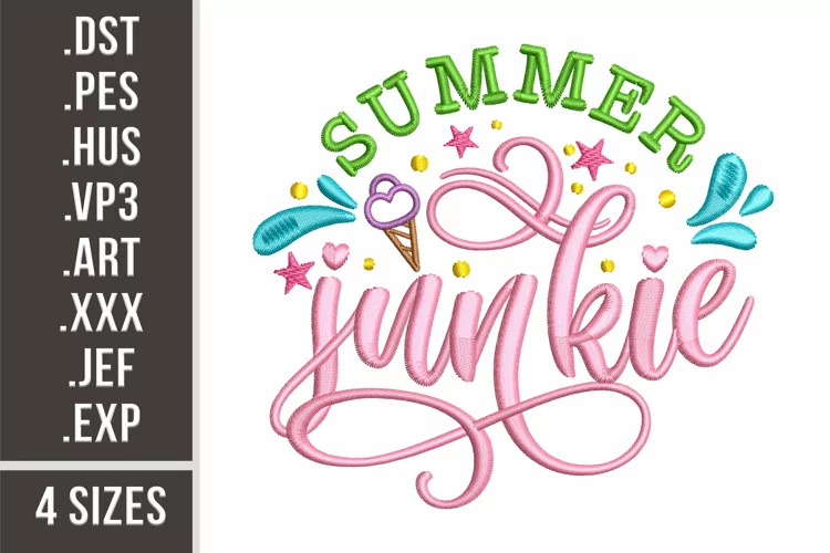 Summer Junkie | Embroidery Design