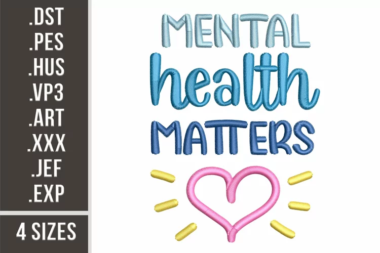 Mental Health Matters | Embroidery Design
