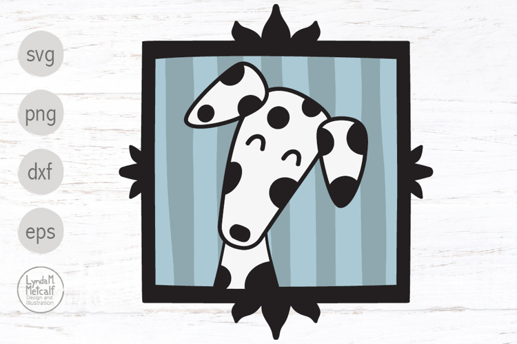 Dalmatian SVG, Framed Dalmatian Png for Sublimation example image 1