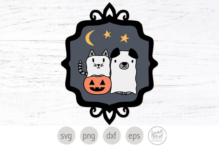 Halloween Pets svg, Ghost Pets, Spooky Dog, Spooky Cat Png