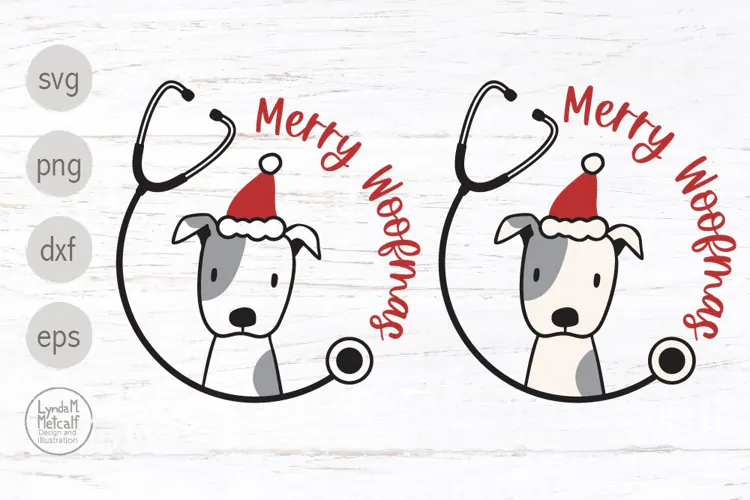 Merry Woofmas Svg and Png for Veterinarians and Vet Techs