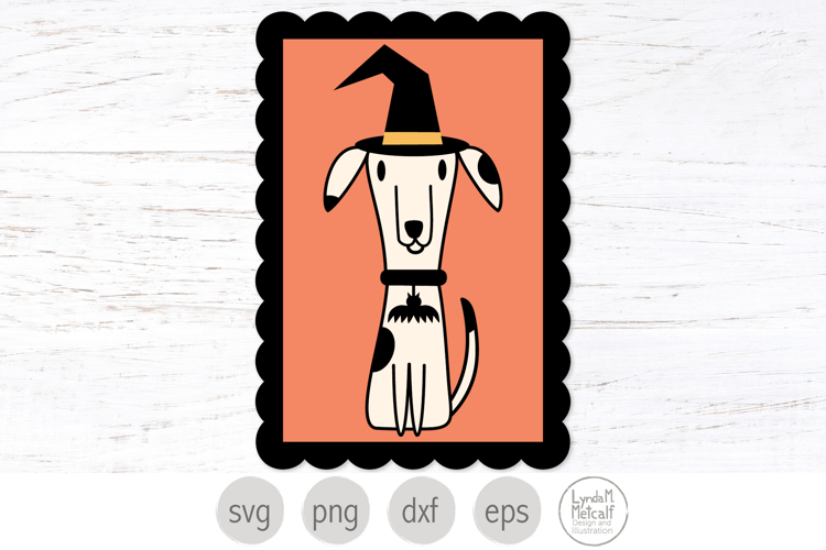 Halloween Witch Dog Svg. Spooky Dog Clipart Png