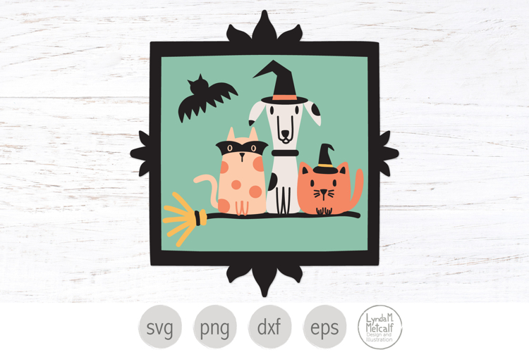 Witch Animals Svg, Halloween Pets Png, Spooky Cats and Dog