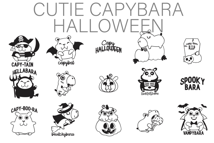 Cutie Capybara Halloween Dingbats
