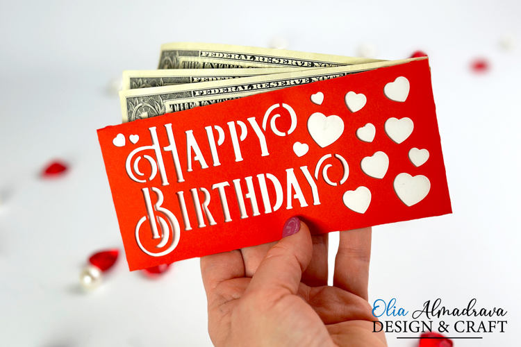 Birthday Money Holder|Money Wallet Paper Cut Envelope Svg