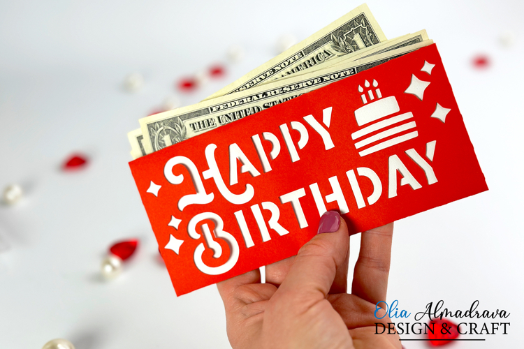 Birthday Money Holder Svg| Money Wallet Paper Cut Envelope