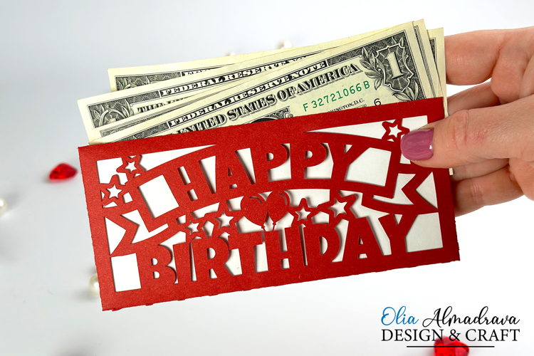 Happy Birthday Money Holder|Money Paper Cut Envelope Svg