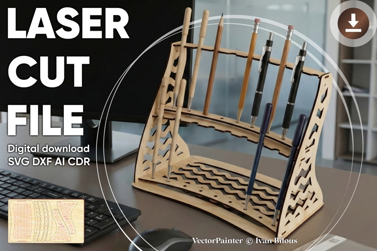 Display Pen Stand - laser cut file, laser cut project