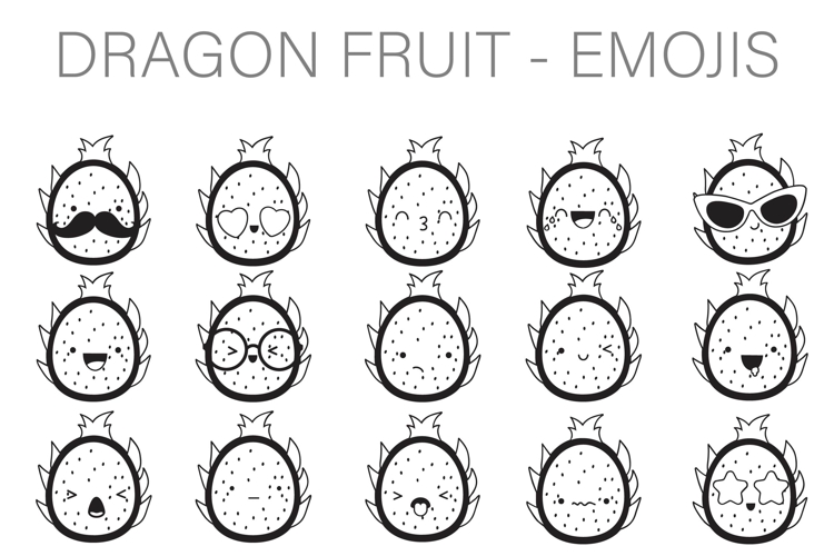 Dragon Fruit Emojis Dingbats