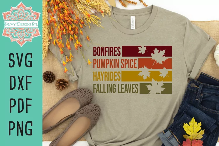 Fall Colors Word Design For Cut, Sublimation, or Print