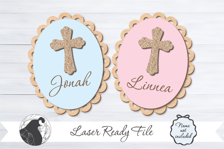 Easter Basket Tag Laser File, Christian Cross Easter Tag SVG