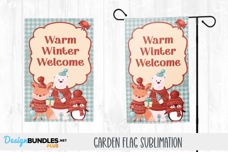 Warm Winter Welcome | Garden Flag Sublimation example image 1