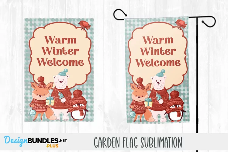 Warm Winter Welcome | Garden Flag Sublimation