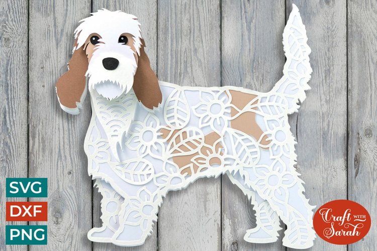 Grand Basset Griffon Vendéen SVG | Layered GBGV Dog SVG example image 1