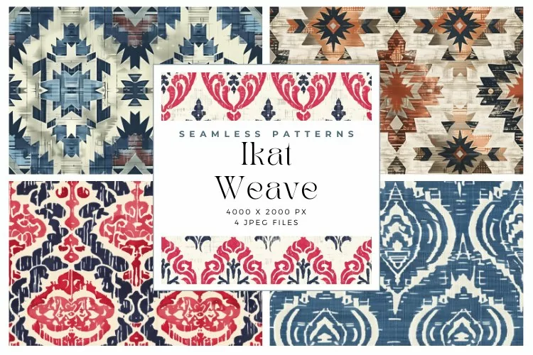 Kasuri Weave Seamless Patterns