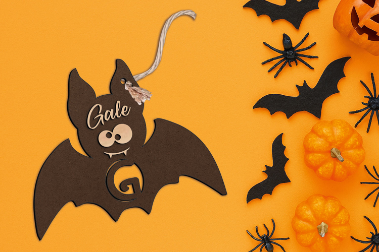 Letter G Tag SVG Halloween Laser Alphabet Ornament Monogram