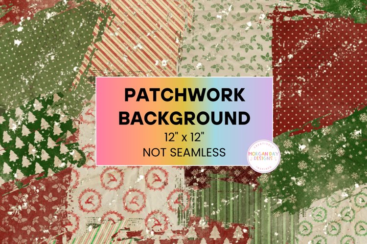 Vintage Christmas Patchwork Background