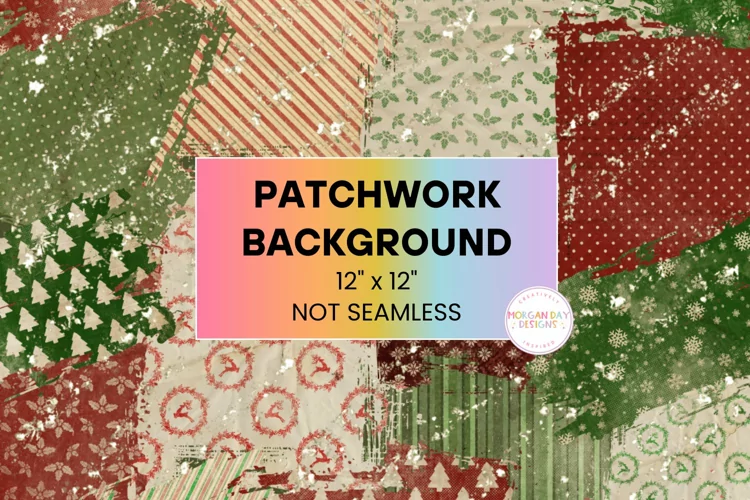 Vintage Christmas Patchwork Background