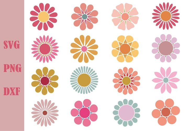cute simple flowers svg png dxf bundle (2363156)