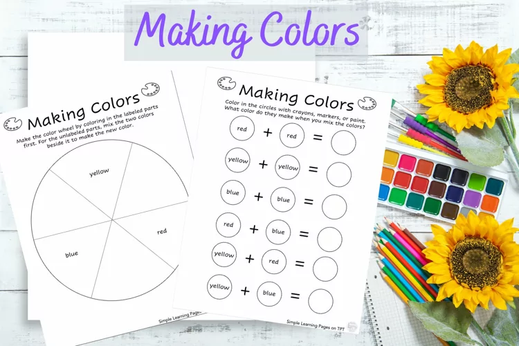 Making Colors Worksheets