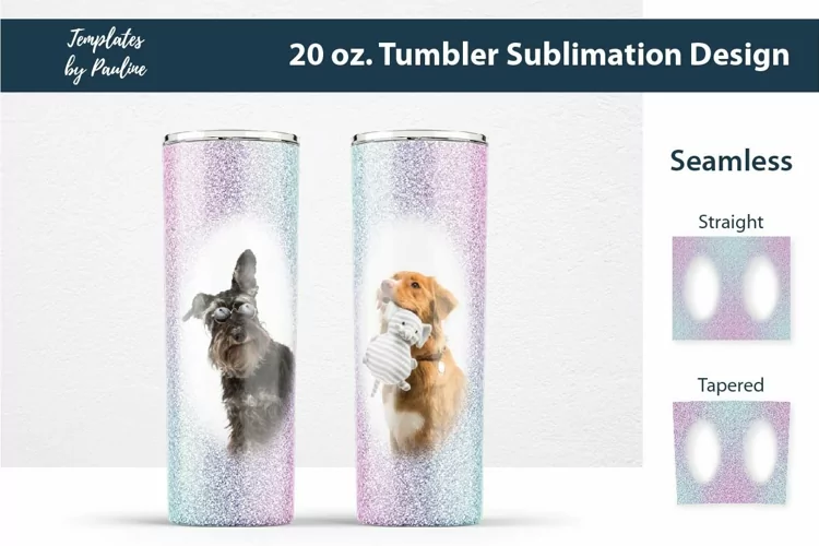 Candy Pink Seamless Photo Tumbler Wrap, Sublimation Design