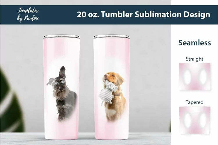 Seamless Soft Pink Photo Tumbler Wrap, Sublimation Design