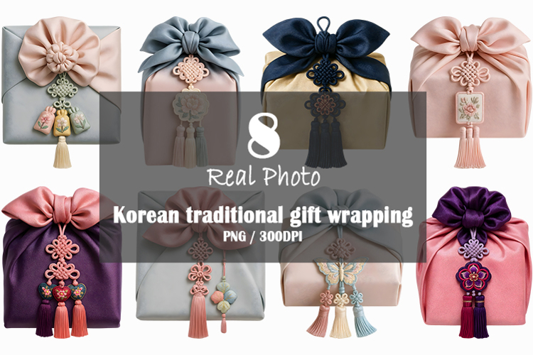 Korean traditional gift wrapping | bojagi silk fabric knot