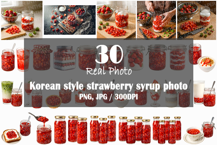 Korean style strawberry syrup photo | fruit cheong preserve