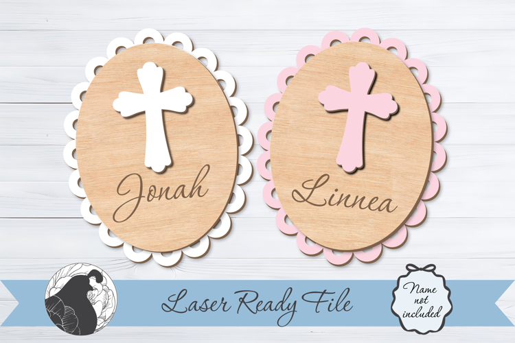 Easter Basket Tag Laser File, Christian Cross Easter Tag SVG