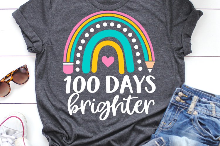 100 Days Brighter SVG, DXF, PNG, EPS