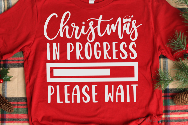 Christmas in Progress Please Wait SVG, DXF, PNG, EPS