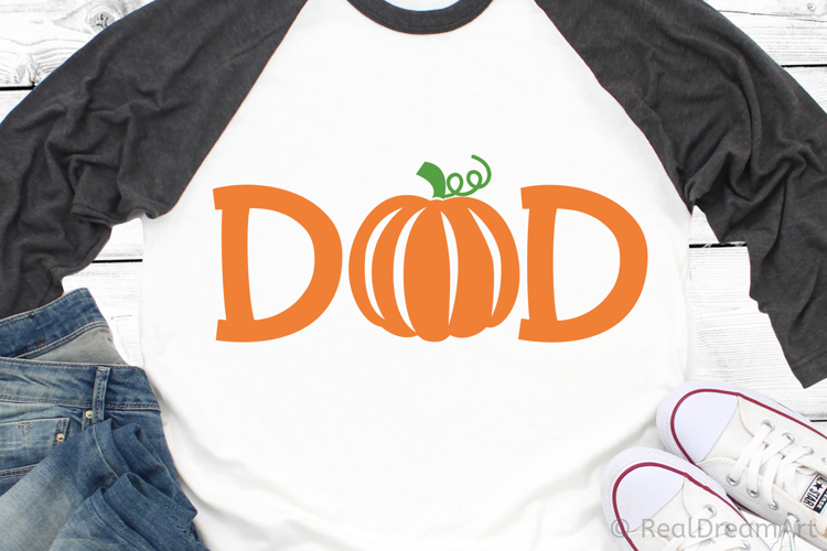 Dad with Pumpkin SVG, DXF, PNG, EPS