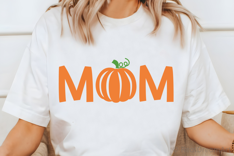 Mom with Pumpkin SVG, DXF, PNG, EPS