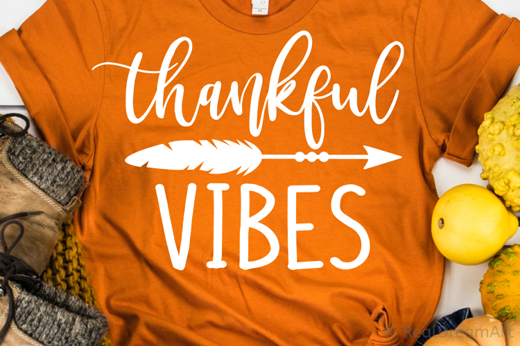 Thankful Vibes SVG, DXF, PNG, EPS