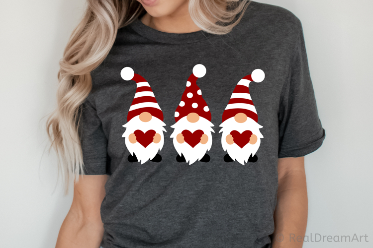 Gnomes with Hearts SVG, DXF, PNG, EPS