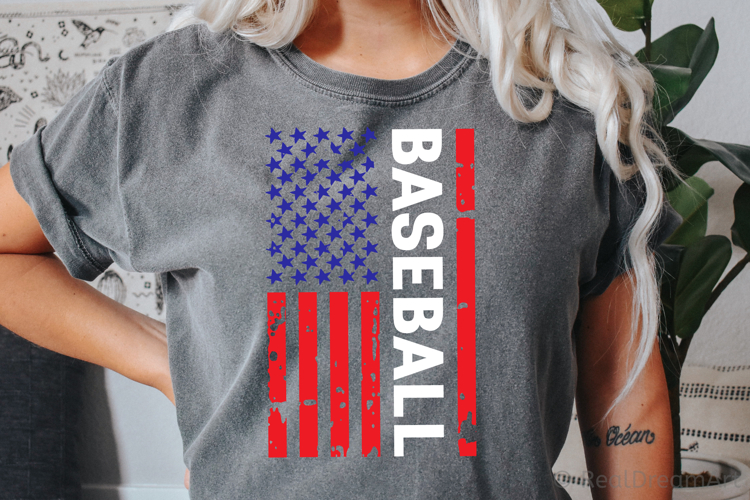US Baseball Flag SVG, DXF, PNG, EPS