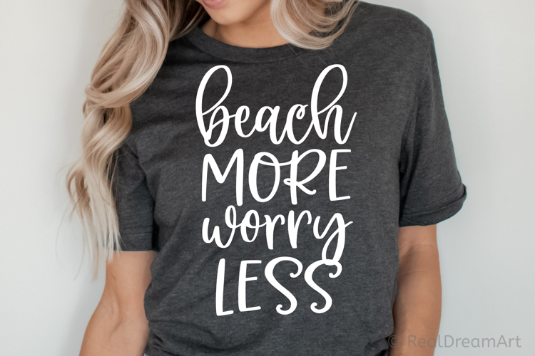 Beach More Worry Less SVG, DXF, EPS, PNG
