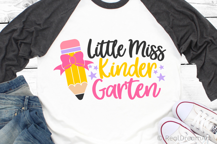 Little Miss Kindergarten SVG, DXF, EPS, PNG
