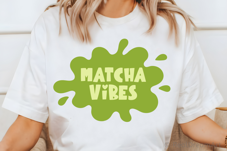 Matcha Vibes SVG, DXF, PNG, EPS