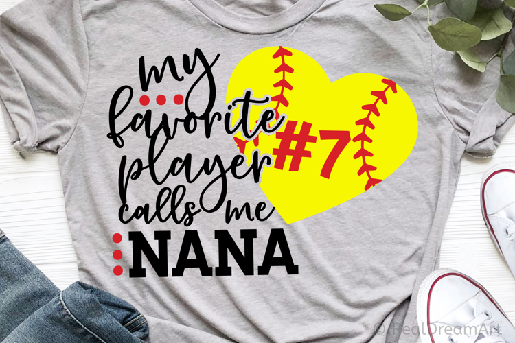 My Favorite Player Calls me Nana SVG, DXF, PNG, EPS