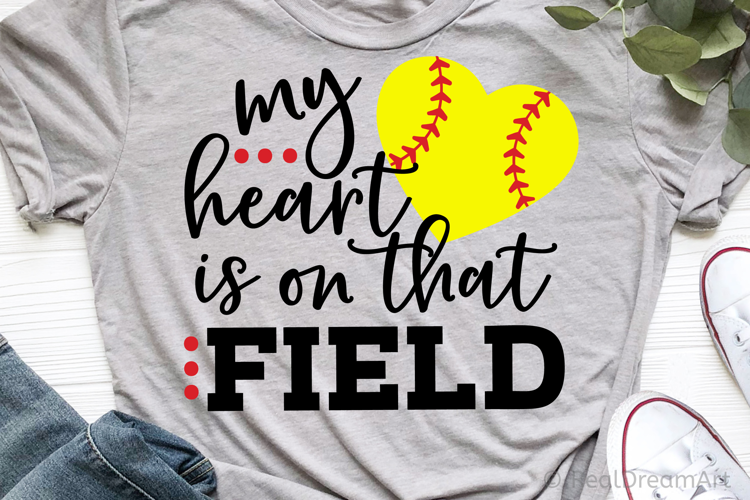 My Heart is on that Field SVG, DXF, PNG, EPS