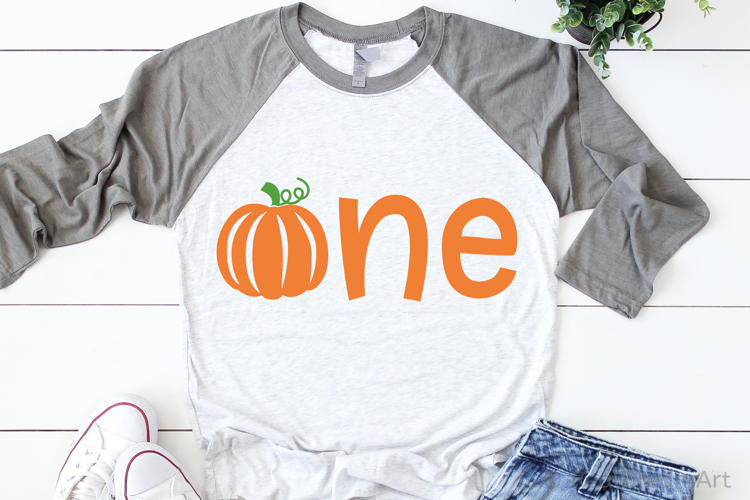 First Birthday with Pumpkin SVG, DXF, PNG, EPS