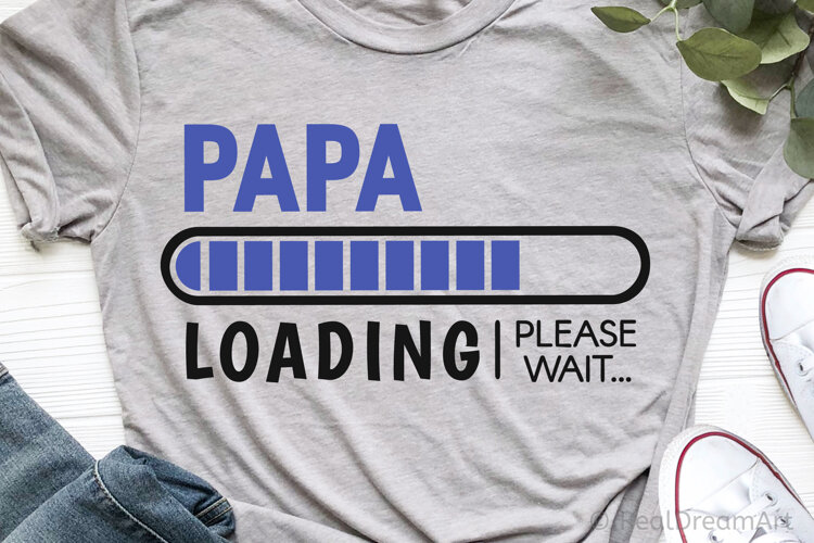 Papa Loading - Please Wait SVG, DXF, PNG, EPS example image 1