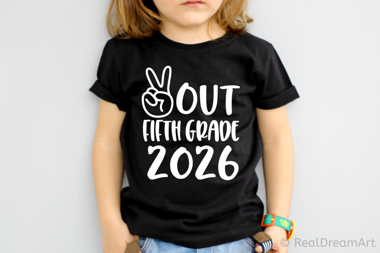 Out Fifth Grade 2026 SVG, DXF, PNG, EPS