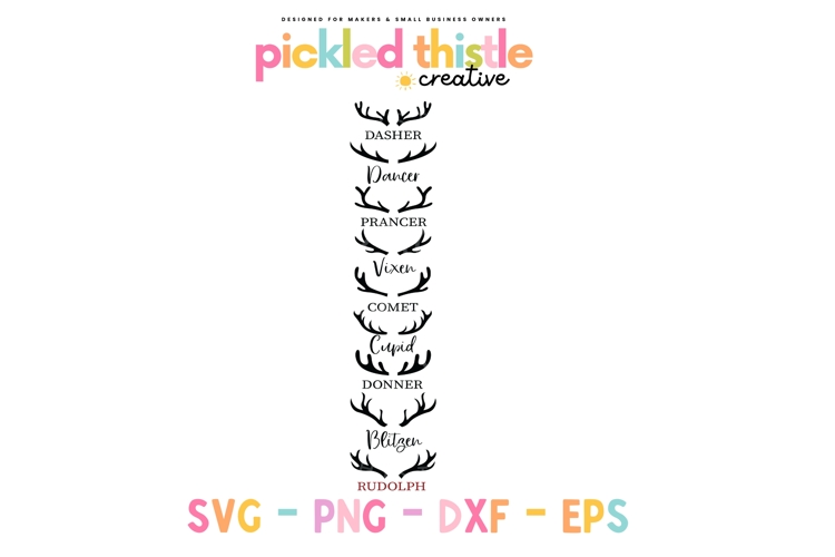 Christmas vertical sign SVG - Reindeer SVG