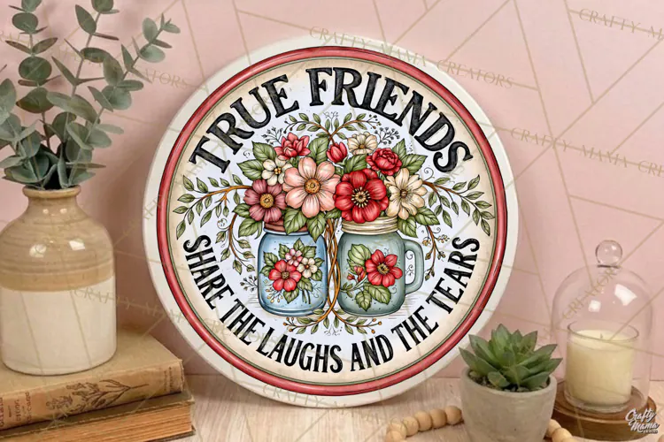 Laughs And Tears | Friendship Round Sign PNG