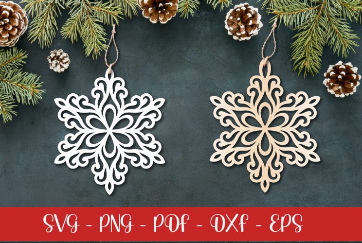 Snowflake laser SVG PNG| Christmas Snowflakes ornament