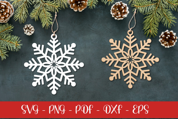 Snowflake laser SVG PNG| Christmas Snowflakes ornament