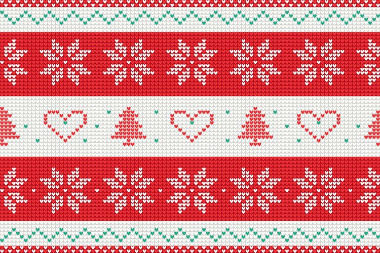 Nordic Knitted Christmas Pattern example image 1